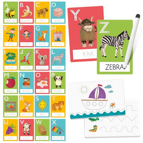 Jogo de Tabuleiro Flashcards Aprender A Ler e a  Escrever - Headu Online