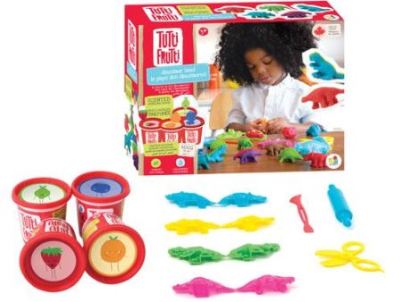 Plasticina com Aromas: Kit Dinossauros – 4 Potes e Acessórios - Tutti Frutti Online now