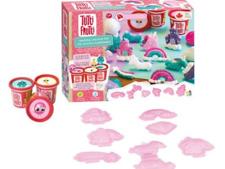 Plasticina com Aromas e Brilhantes: Kit Unicórnios e Arco-Íris – 3 Potes e Acessórios - Tutti Frutti Online Hot Sale