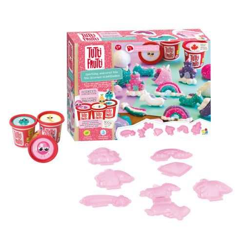 Plasticina com Aromas e Brilhantes: Kit Unicórnios e Arco-Íris – 3 Potes e Acessórios - Tutti Frutti Online Hot Sale