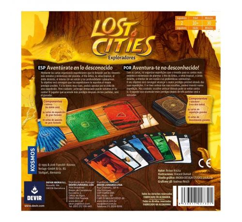 Jogo de Tabuleiro Lost Cities Exploradores: Cartas - Devir Fashion